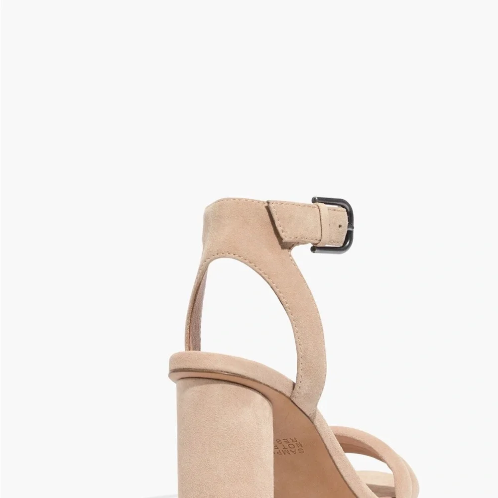 Madewell Rosalie Suede High Heel Sandal Sand Dune Size 7 - Picture 4 of 11